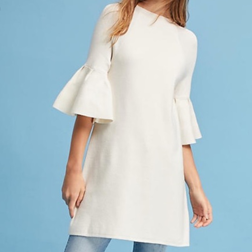 Anthropology bell sleeve sweater tunic/dress